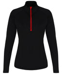 Women's TriDri® long sleeve performance ¼ zip