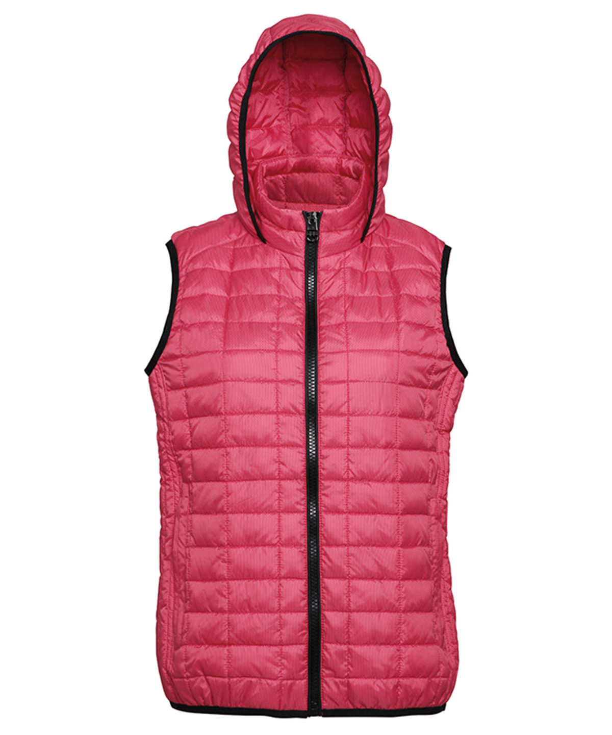 Women's honeycomb hooded gilet