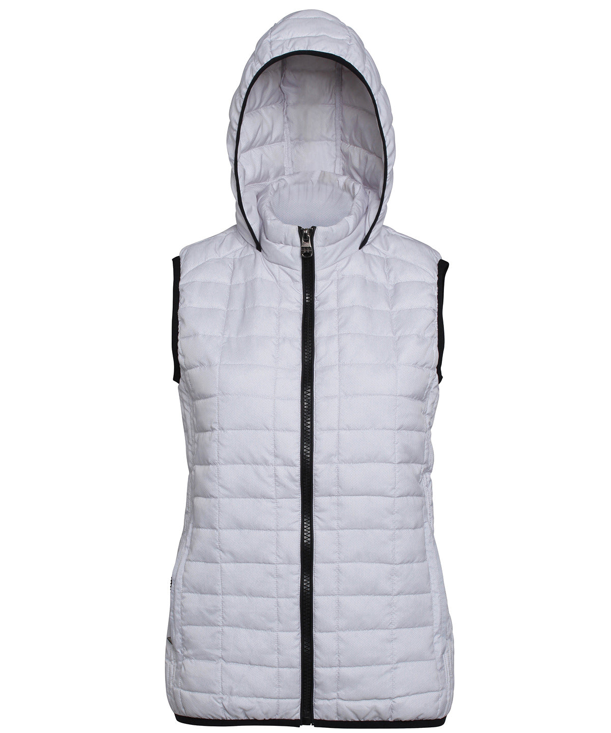 Women's honeycomb hooded gilet