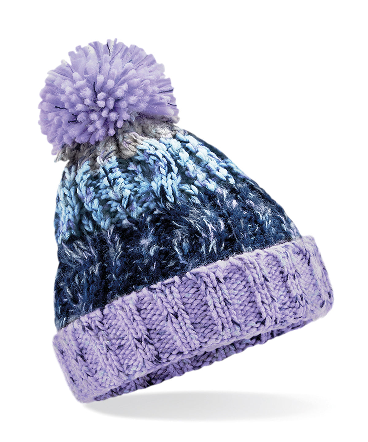 Junior corkscrew pom pom beanie