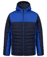 Hooded contrast padded jacket