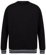 Sweatshirt with striped cuffs