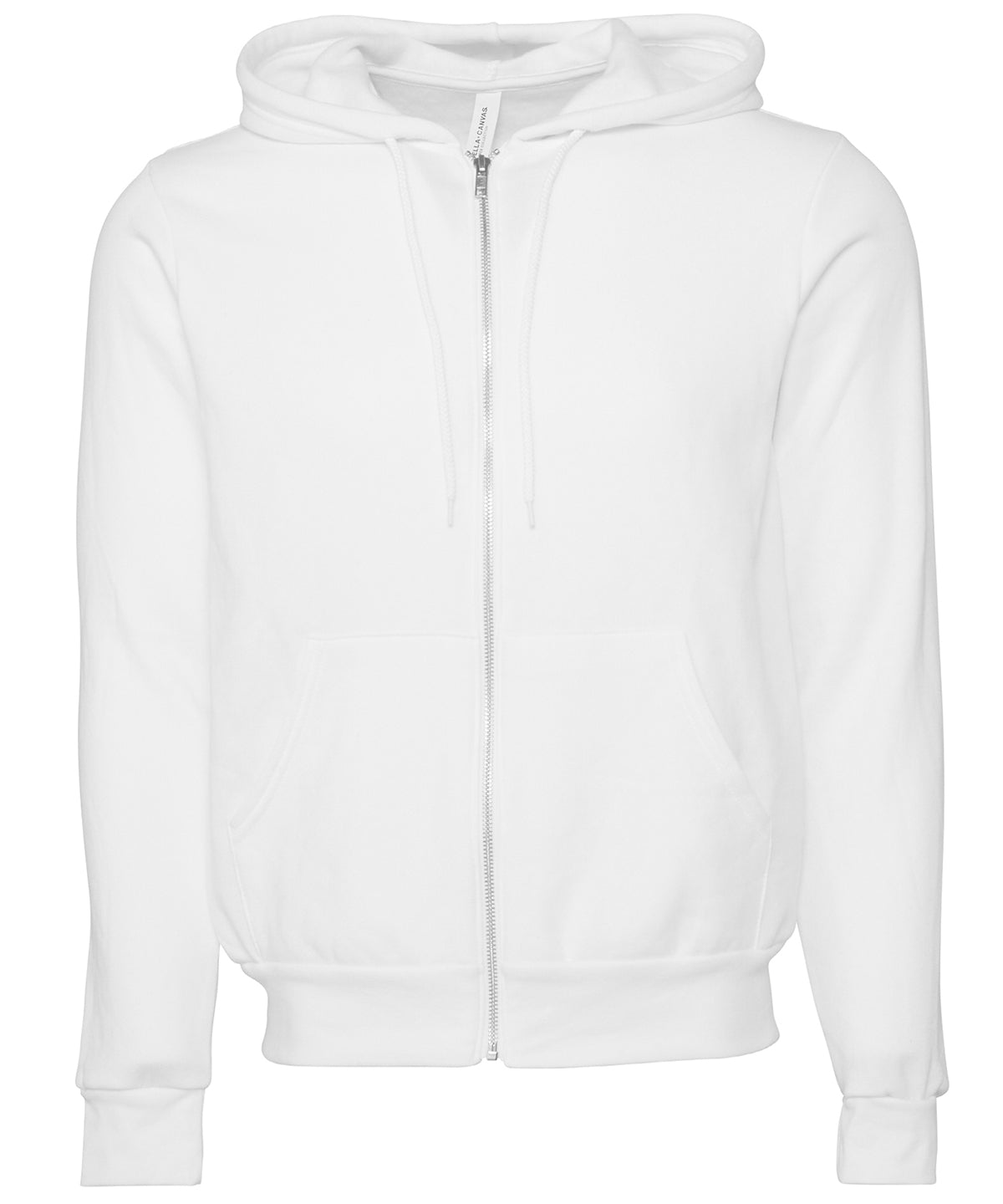 Unisex polycotton fleece full-zip hoodie