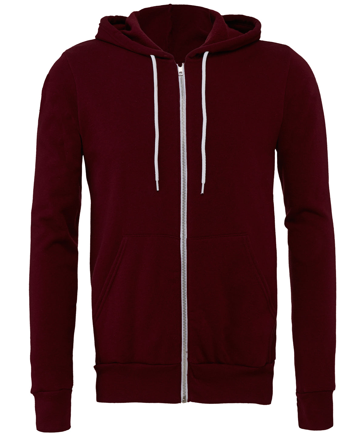 Unisex polycotton fleece full-zip hoodie