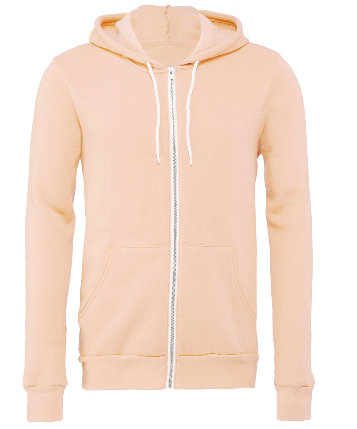 Unisex polycotton fleece full-zip hoodie