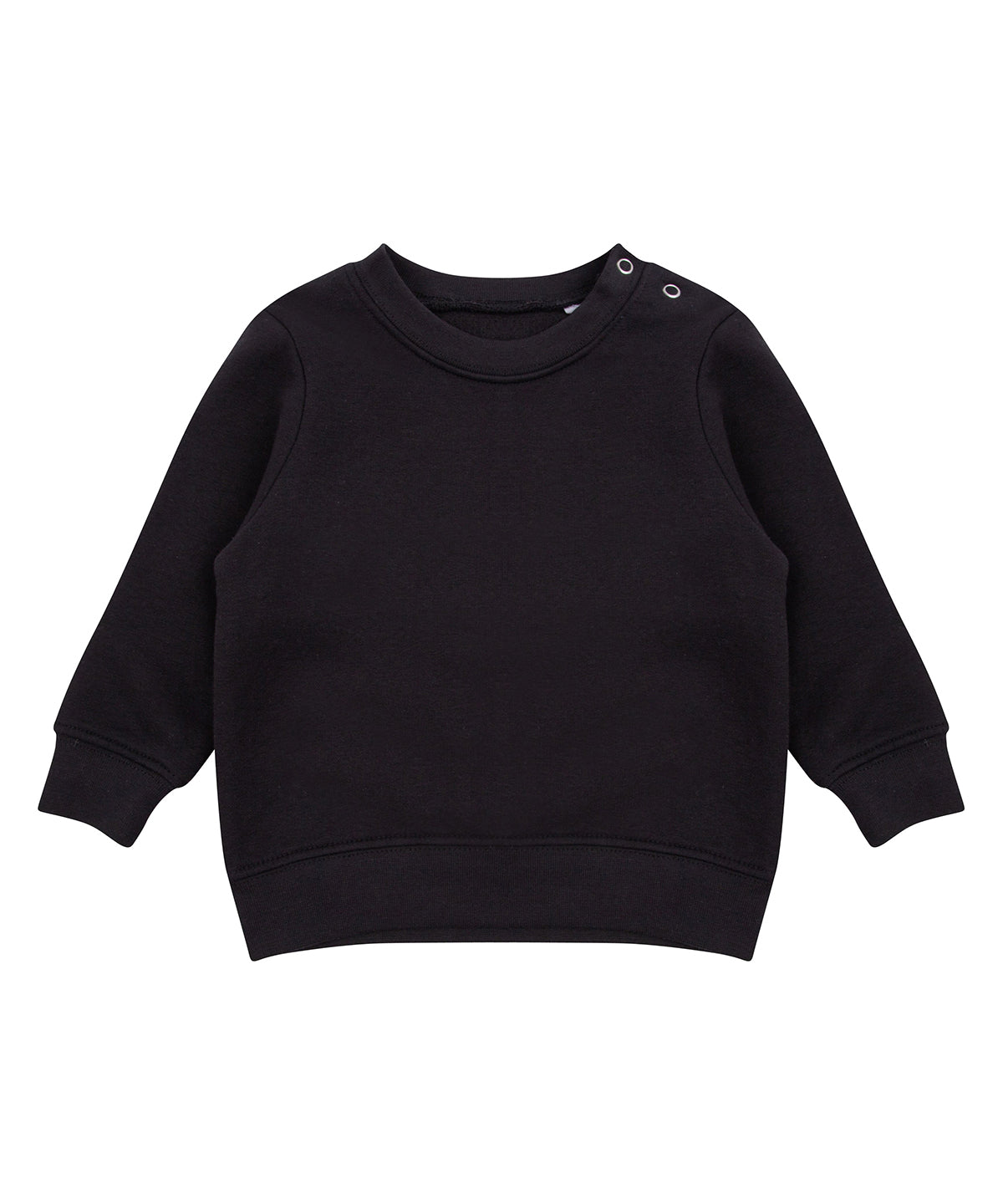 Crew neck sweatshirt with shoulder poppers