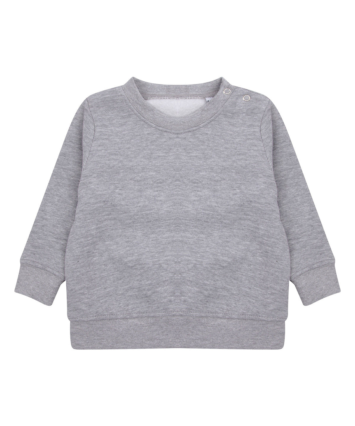 Crew neck sweatshirt with shoulder poppers