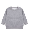 Crew neck sweatshirt with shoulder poppers