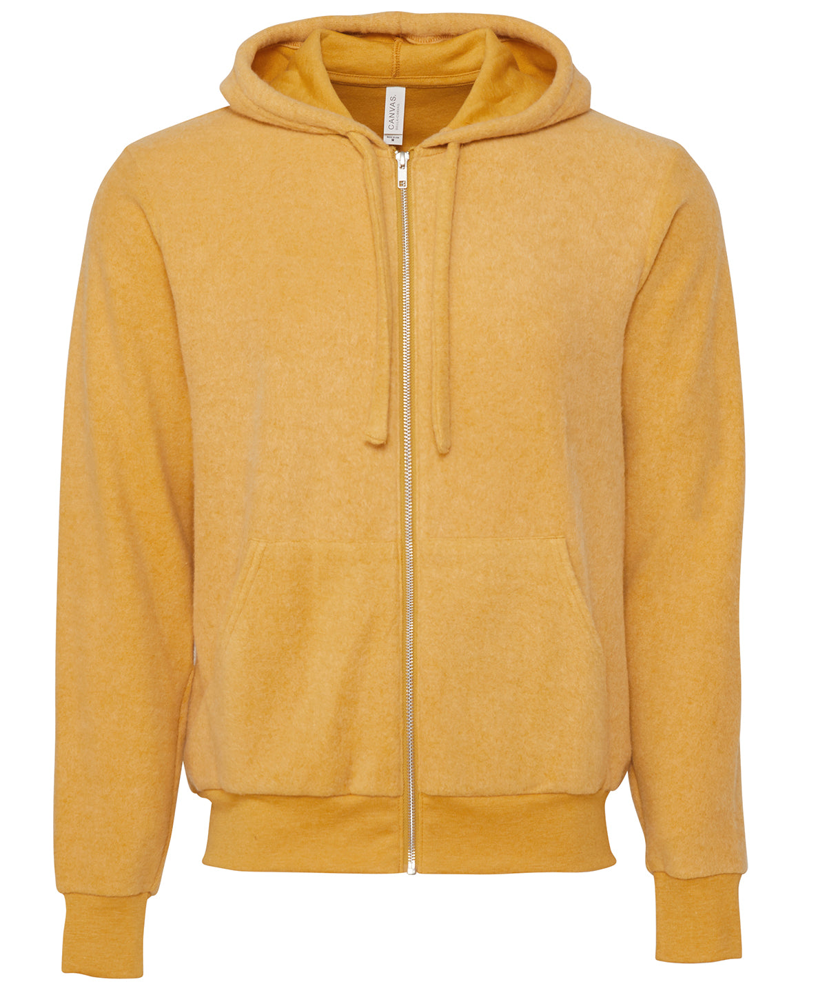 Unisex sueded fleece full-zip hoodie