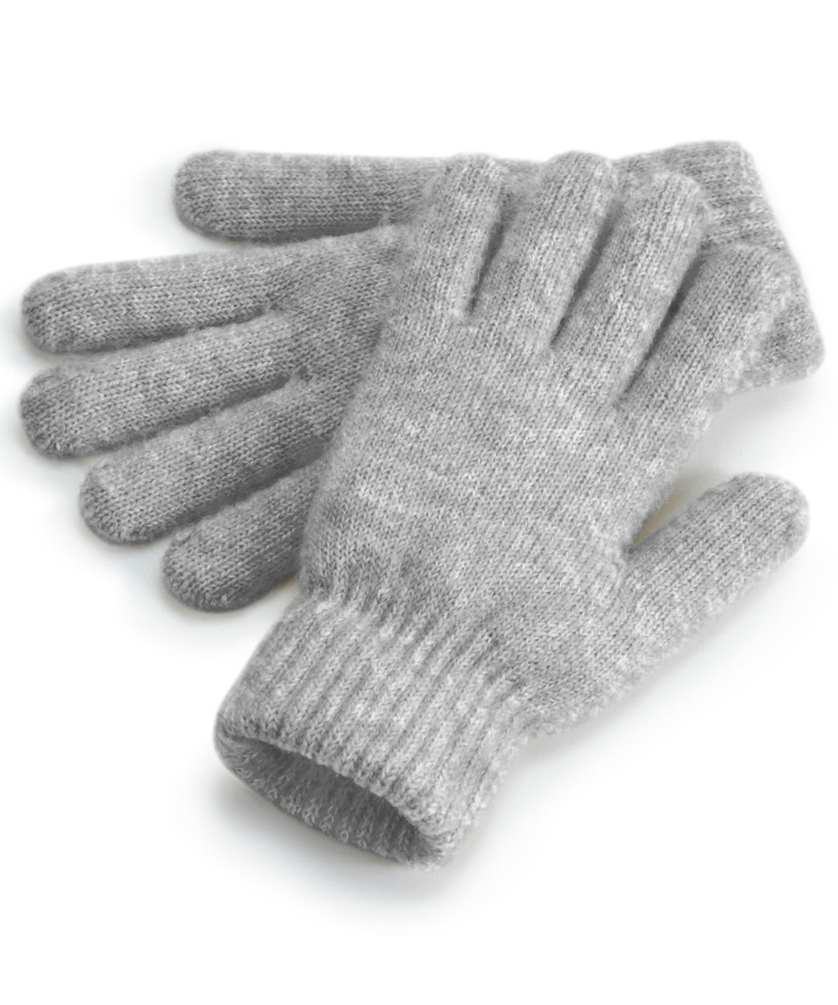 Cosy ribbed-cuff gloves