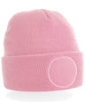 Circular patch beanie