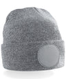 Circular patch beanie