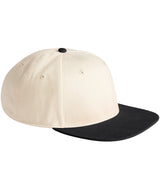 Contrast flat peak 6-panel cap