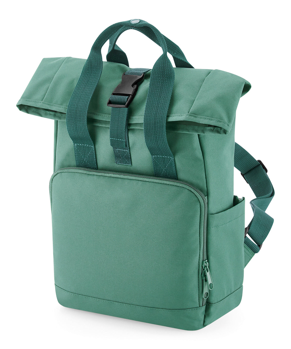 Recycled mini twin handle roll-top backpack