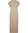 Women’s long extended shoulder dress