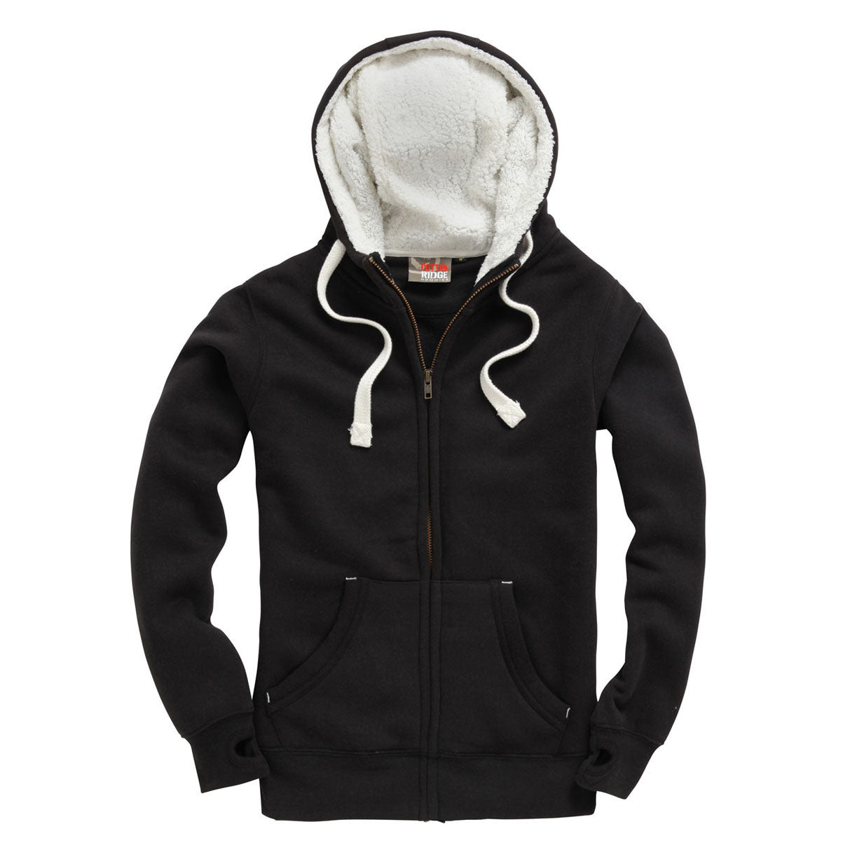 Sherpa Fleece Zip Hoodie-Peach Finished