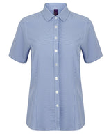 Women's gingham Pufy wicking short sleeve shirt