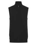 Sleeveless zip-through jumper