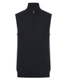 Sleeveless zip-through jumper