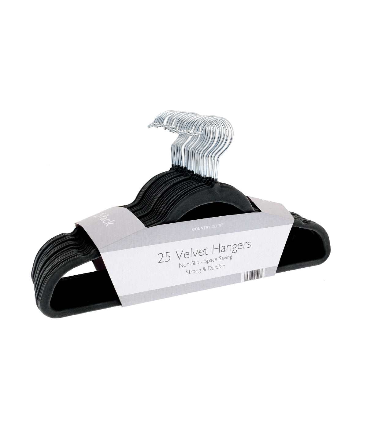 Velvet-effect coat hangers (25-pack)