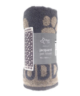 Jumbo terry jacquard dog towel