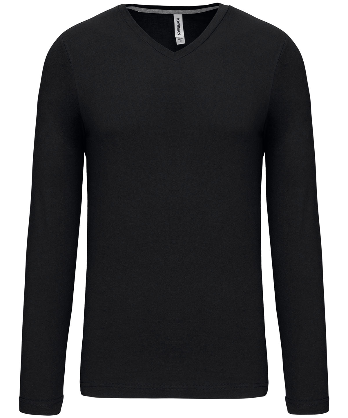 Men's long-sleeved V-neck T-shirt