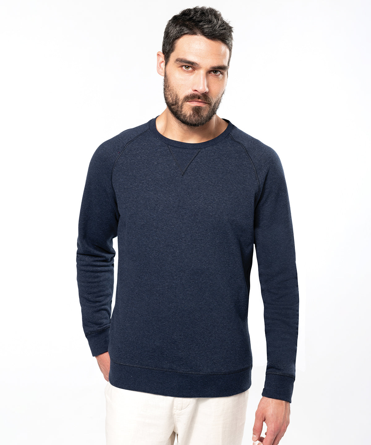 Men's organic cotton crew neck raglan sleeve sweatshirt