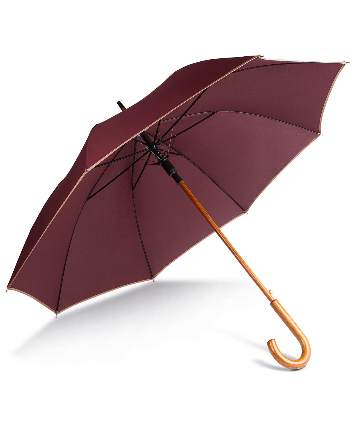 Auto open wooden umbrella