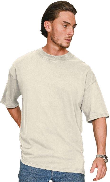 Casual Ringspun 150 Acid Wash Oversize Extended Neck T