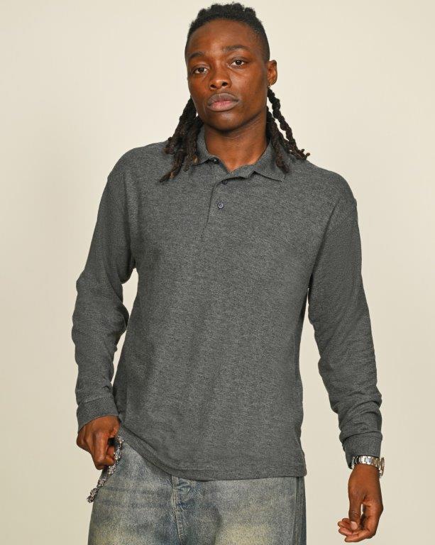 Casual Classic Polycotton L/S Pique Polo 190gm