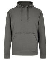 Regular fit piqué hoodie with zipped pocket