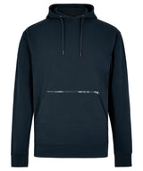 Regular fit piqué hoodie with zipped pocket