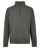Regular fit 1/4-zip piqué sweatshirt