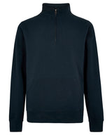 Regular fit 1/4-zip piqué sweatshirt