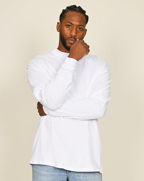 Casual Ringspun Combed 180 Oversize Extended Neck Long Sleeve Tall T