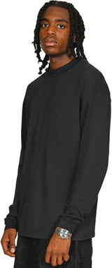 Casual Ringspun Combed 180 Acid Wash Oversize Extended Neck Long Sleeve T