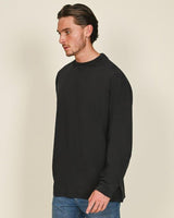 Casual Ringspun Combed 180 Acid Wash Oversize Extended Neck Long Sleeve Tall T