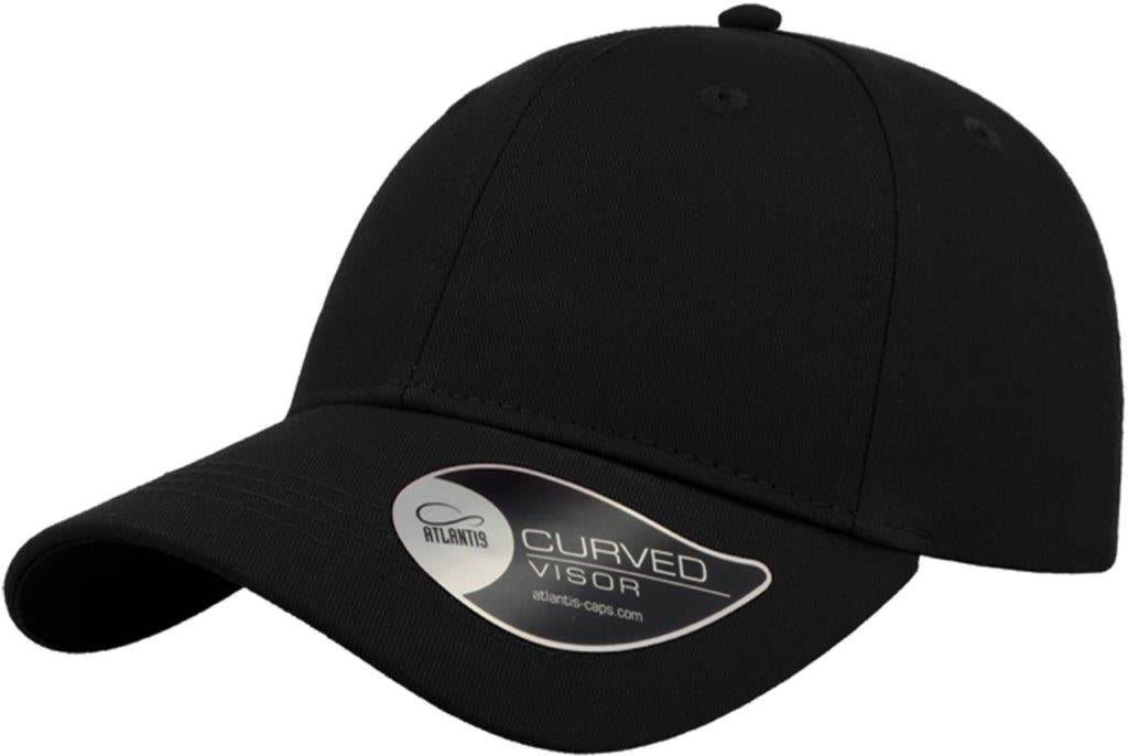 Atlantis Hit S Twill Curved Visor 6 Panel Sustainable Structured Cap