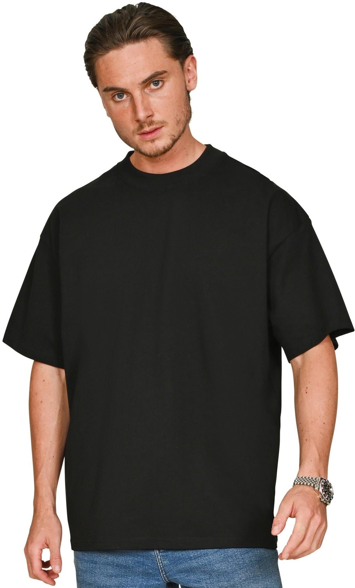 Casual Ringspun Combed 220 Oversize Extended Neck T