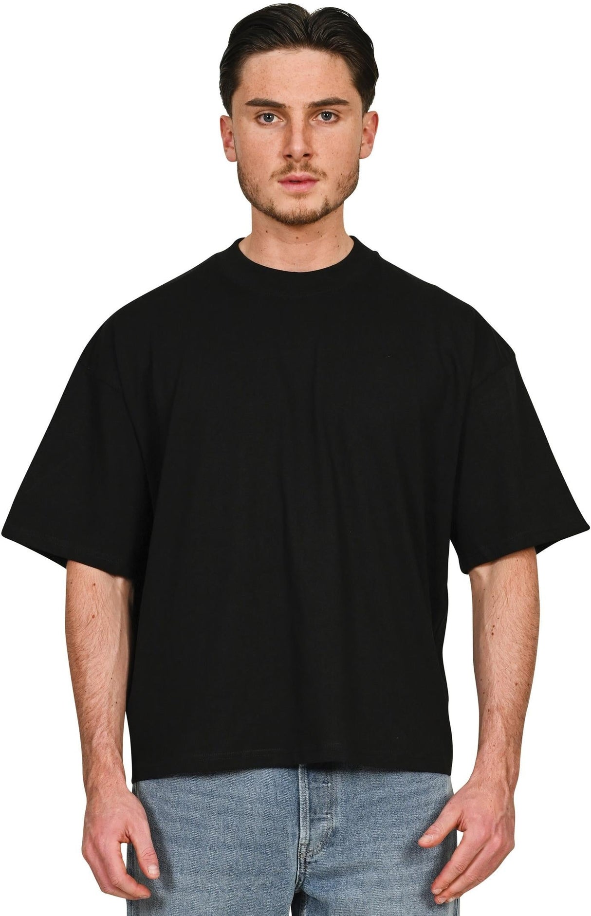 Casual Ringspun Combed 220 Boxy Oversize Extended Neck T