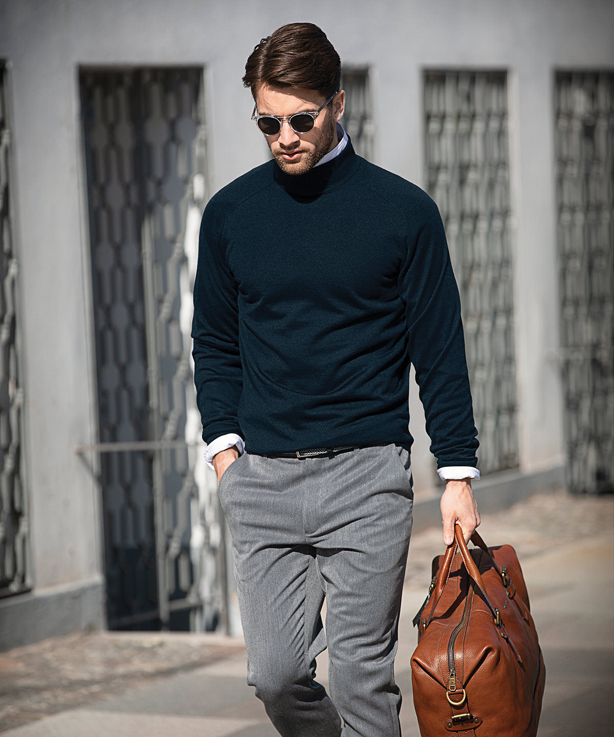 Chester – dressed merino blend roll neck