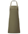‘Barley’ Contrast Stitch Bib Apron