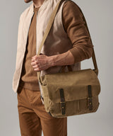 Heritage waxed canvas messenger