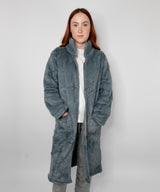 Luxury eskimo faux fur zipped gown