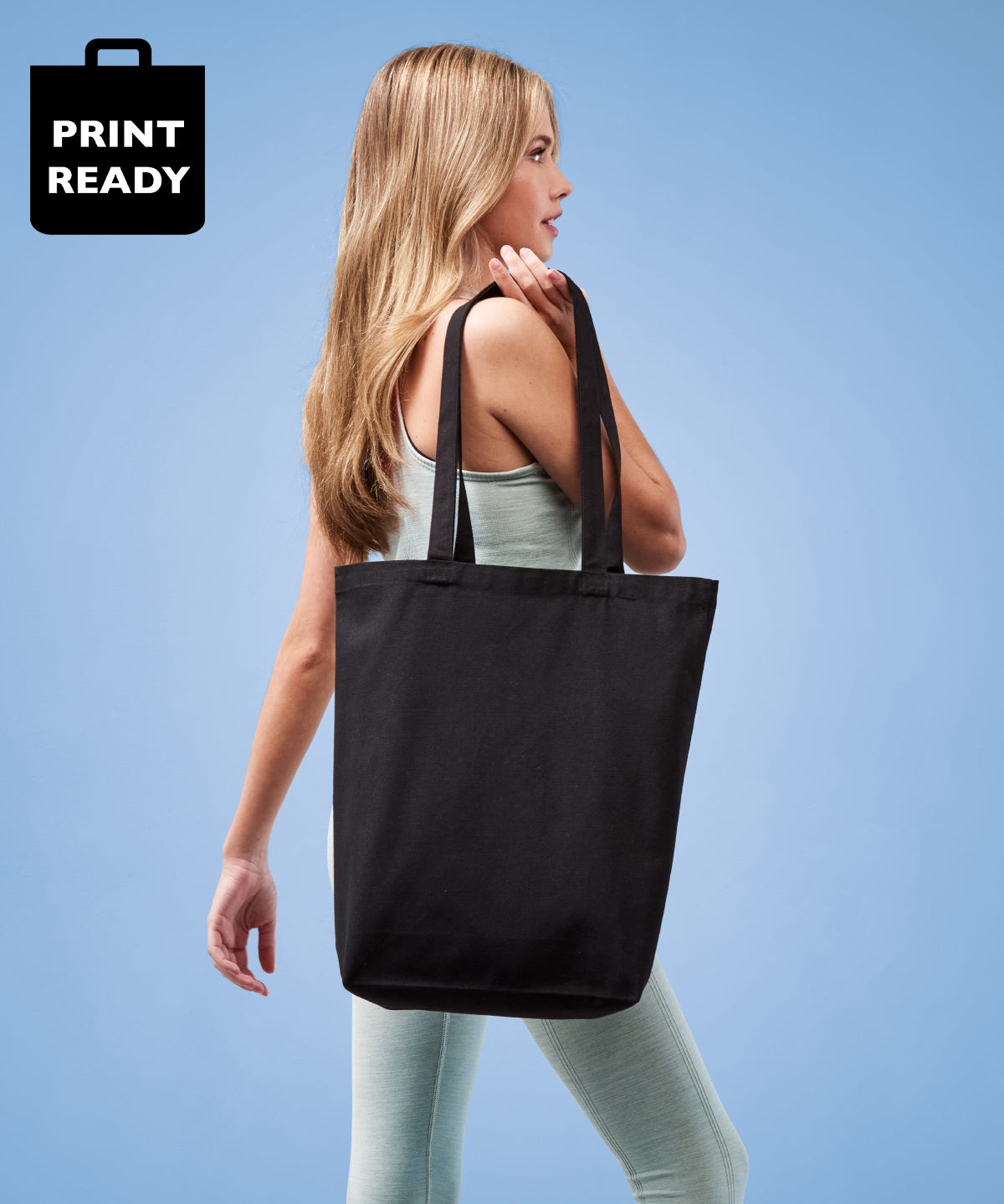 Recycled premium canvas ‘flat base’ shopper