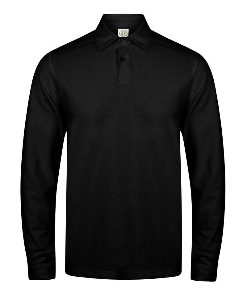 Long sleeve stretch polo