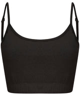 Women's sustainable fashion cropped cami top with adjustable straps