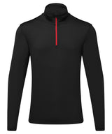 TriDri® recycled long sleeve brushed back ¼ zip top