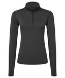 Women’s TriDri® recycled long sleeve brushed back ¼ zip top