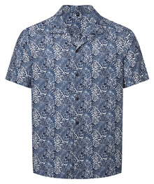 White/Navy Leaf